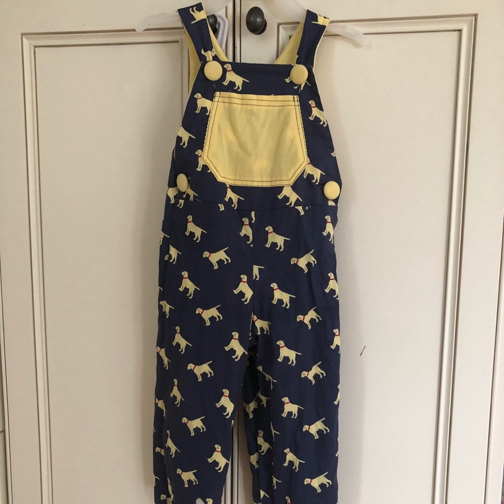 Boys Lab Romper. Clorox stain on each bottom leg